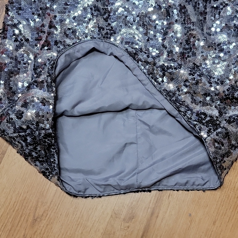 Sequin Rhinestone Mini Fitted Dress - Picture 5 of 12